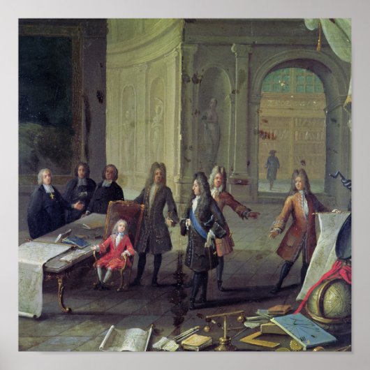 Een les voor de jonge Louis XV Poster (Voorkant)