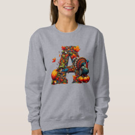 Een letter A in Thanksgiving-stijl Trui