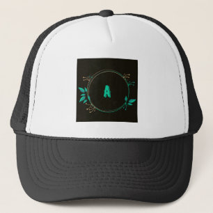 Een Letter Gedrukte Tekst Monogram Trucker Hoed Pe Pet