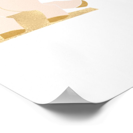 Een letter gepersonaliseerde naam monogram met pon poster (Hoek)