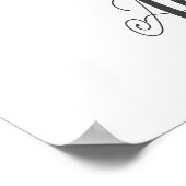 Een Letter Monogram Groene Nursery Naam Muurprint Poster (Hoek)