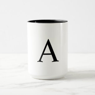 Een Letter Monogram op maat Mok