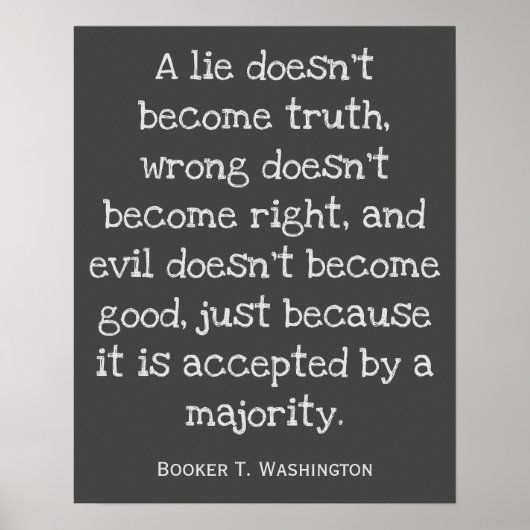 Een leugen wordt geen waarheidsgetrouwe Poster (Voorkant)