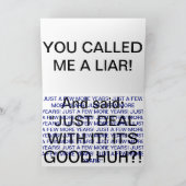 Een leugenaar... kaart (Binnen)