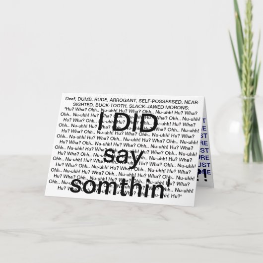 Een leugenaar... kaart (Voorkant)