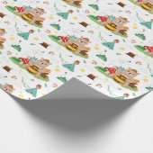 Een leuk beer met honingpot cadeaupapier (Hoek)