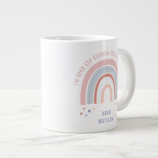 Een leuk cadeau voor valentijn in het klaslokaal. grote koffiekop (Voorkant rechts)