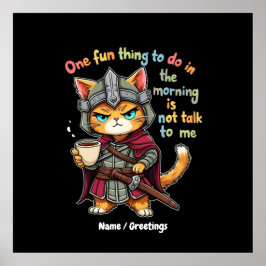 Een leuk ding om te doen in de ochtend Niet praten Poster