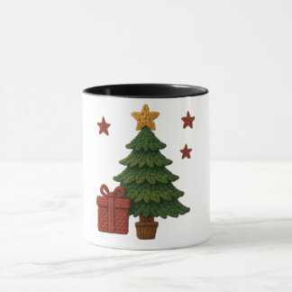 Een leuk gebreid boom cadeau mok