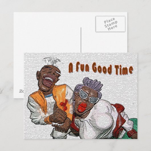 Een leuk Good Time Briefkaart (Voorkant / Achterkant)