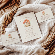 Een leuk klein paddenstoeltje herfst baby shower
