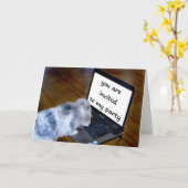 Een leuk konijnenfeest uitnodigen kaart (Gele Bloem)