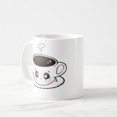 Een leuk kopje koffie - Kawaii Koffiemok (Voorkant links)