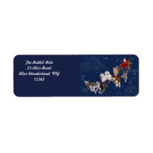 Een leuk pak husky's trekken Santa's slee