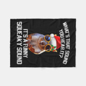 Een leuk piepend geluid kerst eekhoorn Xmas Fleece Deken (Voorkant (Horizontaal))