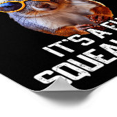 Een leuk piepend geluid kerst eekhoorn Xmas Poster (Hoek)