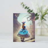 Een leuk portaal Alice steampunk AI genereerde kun Briefkaart (Staand voorkant)