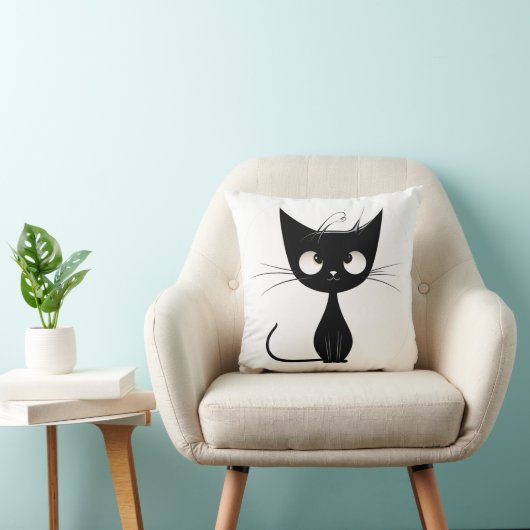 Een leuke animatie Cat Pillow Kussen (Stoel)