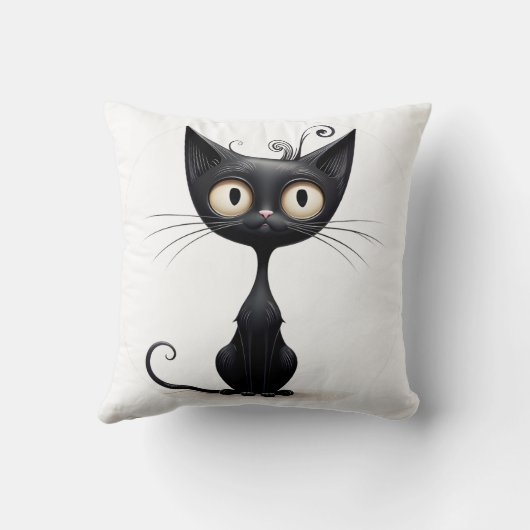 Een leuke animatie Cat Pillow Kussen (Achterkant)