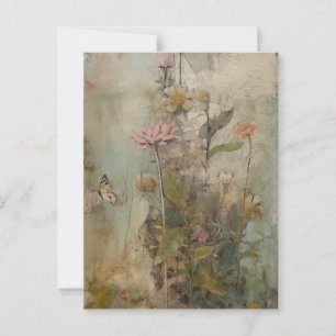 Een leuke bloem collage briefkaart