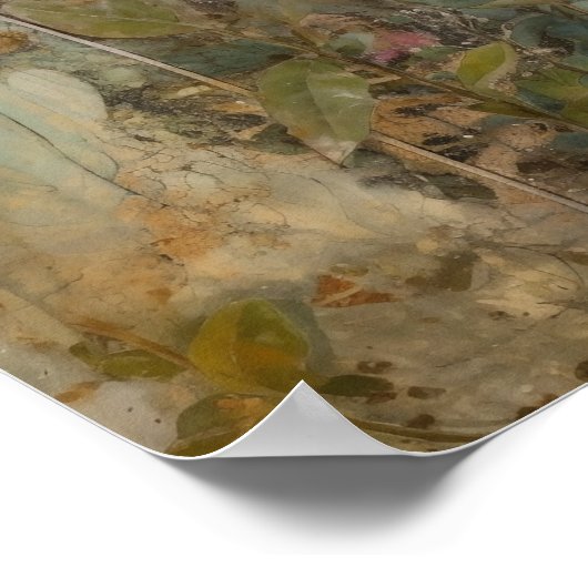 Een leuke bloem collage poster (Hoek)