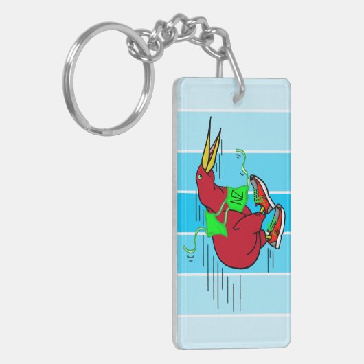 Een leuke cartoon Kiwi hardloopschoenen Sleutelhanger (Voorkant Links)