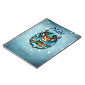 Een leuke cartoon stijl rendier elf notitieboek (Linkerzijde)