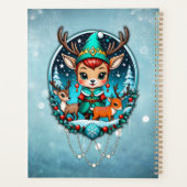 Een leuke cartoon stijl rendier elf planner (Achterkant)