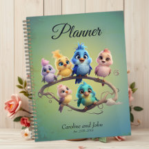 Een leuke cartoon vogelparade in levendige kleuren