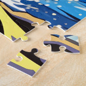 Een leuke cartoon zeehond kinderen legpuzzel (Zijkant)
