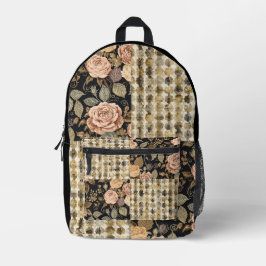 Een leuke combinatie van bloemen en motief ontwerp bedrukte rugzak