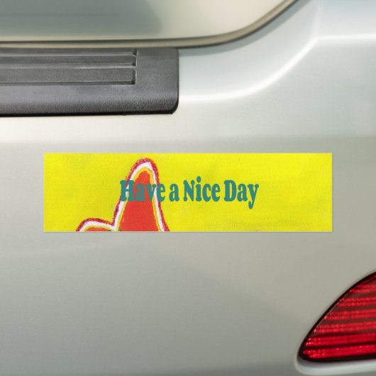 Een leuke dag en een betere nacht olieverfschilder bumpersticker (Op auto)