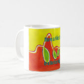 Een leuke dag en een betere nacht olieverfschilder koffiemok (Voorkant links)