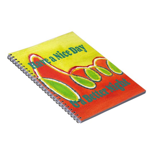 Een leuke dag en een betere nacht olieverfschilder notitieboek (Rechterzijde)