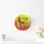 Een leuke dag en een betere nacht olieverfschilder ronde klok (Huis)