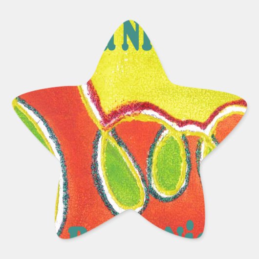 Een leuke dag en een betere nacht olieverfschilder ster sticker (Voorkant)