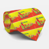 Een leuke dag en een betere nacht olieverfschilder stropdas (Opgerold)