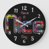 Een leuke dag  grote klok (Voorkant)