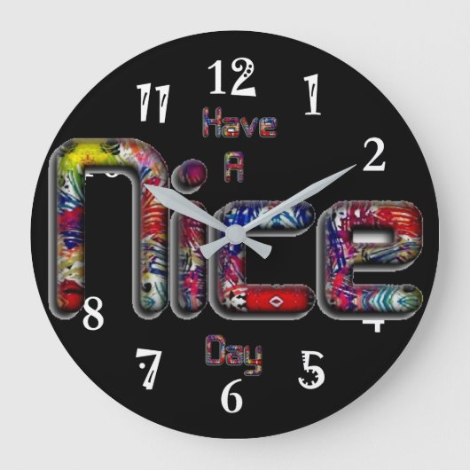 Een leuke dag  grote klok (Voorkant)