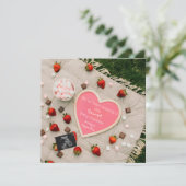 Een leuke digitale picknick zwangerschapsaankondig kaart (Staand voorkant)