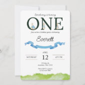 Een leuke eerste verjaardag uitnodiging (Voorkant)