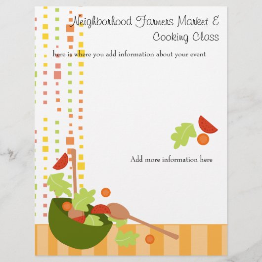 een leuke en heerlijke salade flyer (Voorkant)