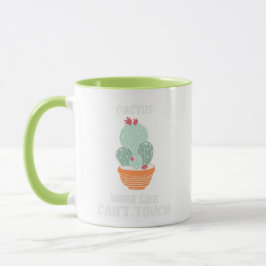 Een leuke en leuke cactus mok