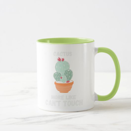 Een leuke en leuke cactus mok (Rechts)