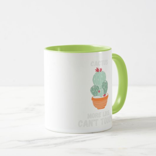 Een leuke en leuke cactus mok (Voorkant rechts)
