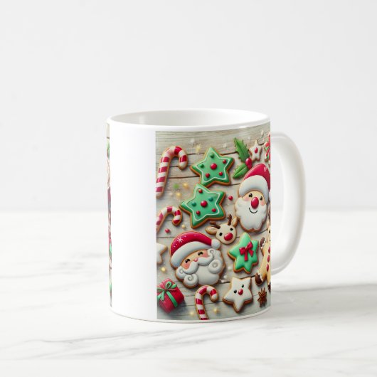 Een leuke en lieve kerstkoekje mok (Voorkant rechts)