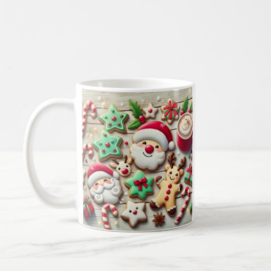 Een leuke en lieve kerstkoekje mok (Links)