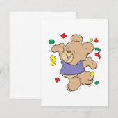 een leuke feestelijke teddybeer kaart (Voorkant / Achterkant)