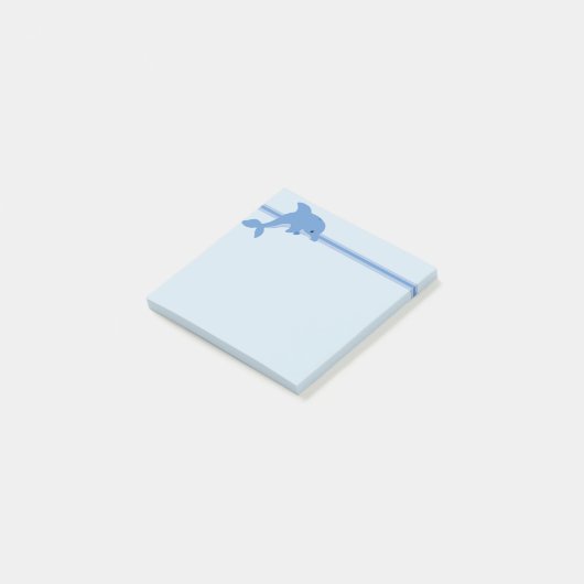 Een leuke Gelukkige Dolfijn Post-it® Notes (Schuin)