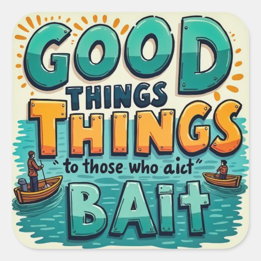 Een leuke Geviste herinnering Vierkante Sticker (Voorkant)